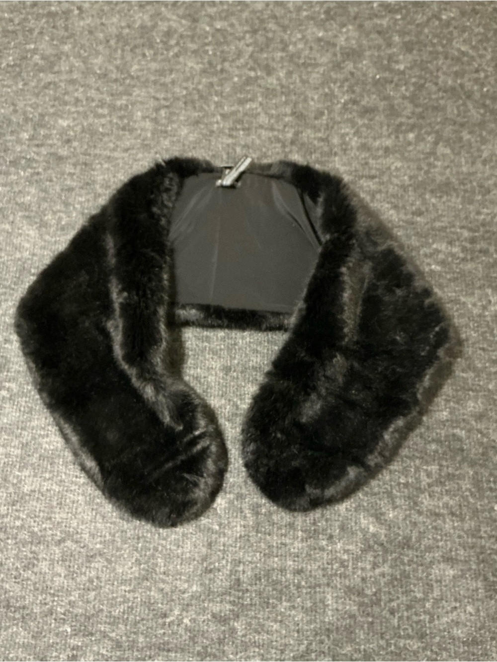 Zara Black Faux Fur Neck Wrap